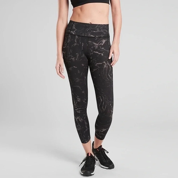 Athleta Velocity Marble 7/8 Leggings - Picture 1 of 5